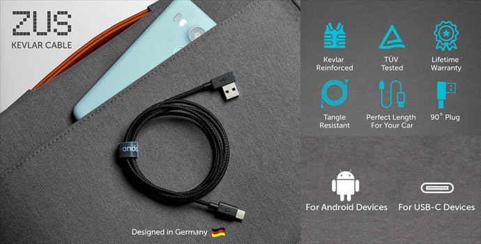 ZUS Kevlar USB cable might just be the last ever cable you'll need?