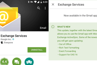 Gmail exchange has been release or updated