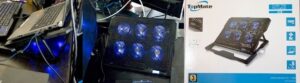 Topmate laptop cooler, super quiet 6 fans laptop fan and stand notebook computer fan base plate pad cpu coolers radiators cooling rack