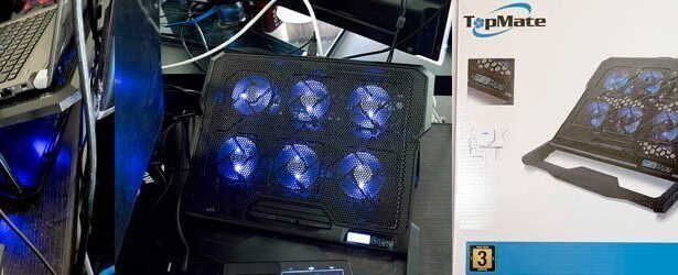 Topmate laptop cooler, super quiet 6 fans laptop fan and stand notebook computer fan base plate pad cpu coolers radiators cooling rack