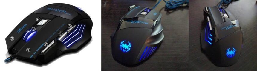 Zelotes 7 Button Led Gaming Mouse