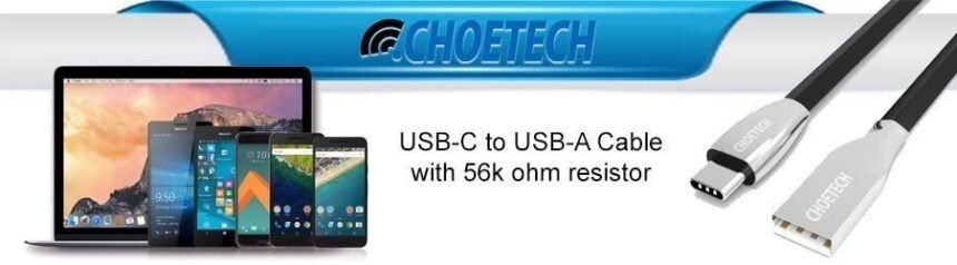 CHOETECH 2 Pack USB A to Type C header