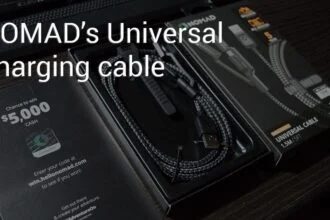 NOMAD universal charging cable header cryovex