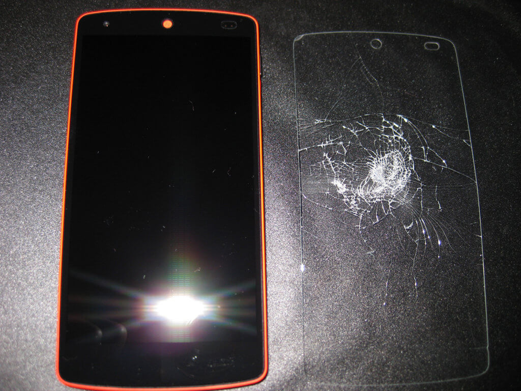Broken Tempered Glass Screen Protector