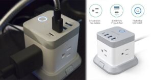 BESTEK Vertical Powercube review delivering AC, USB-C and USB-A | Smart Tech, Sharp Takes - CRYOVEX.com Bestek vertical powercube review