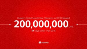 Huawei ships 200 million smartphone units for 2019 in record time