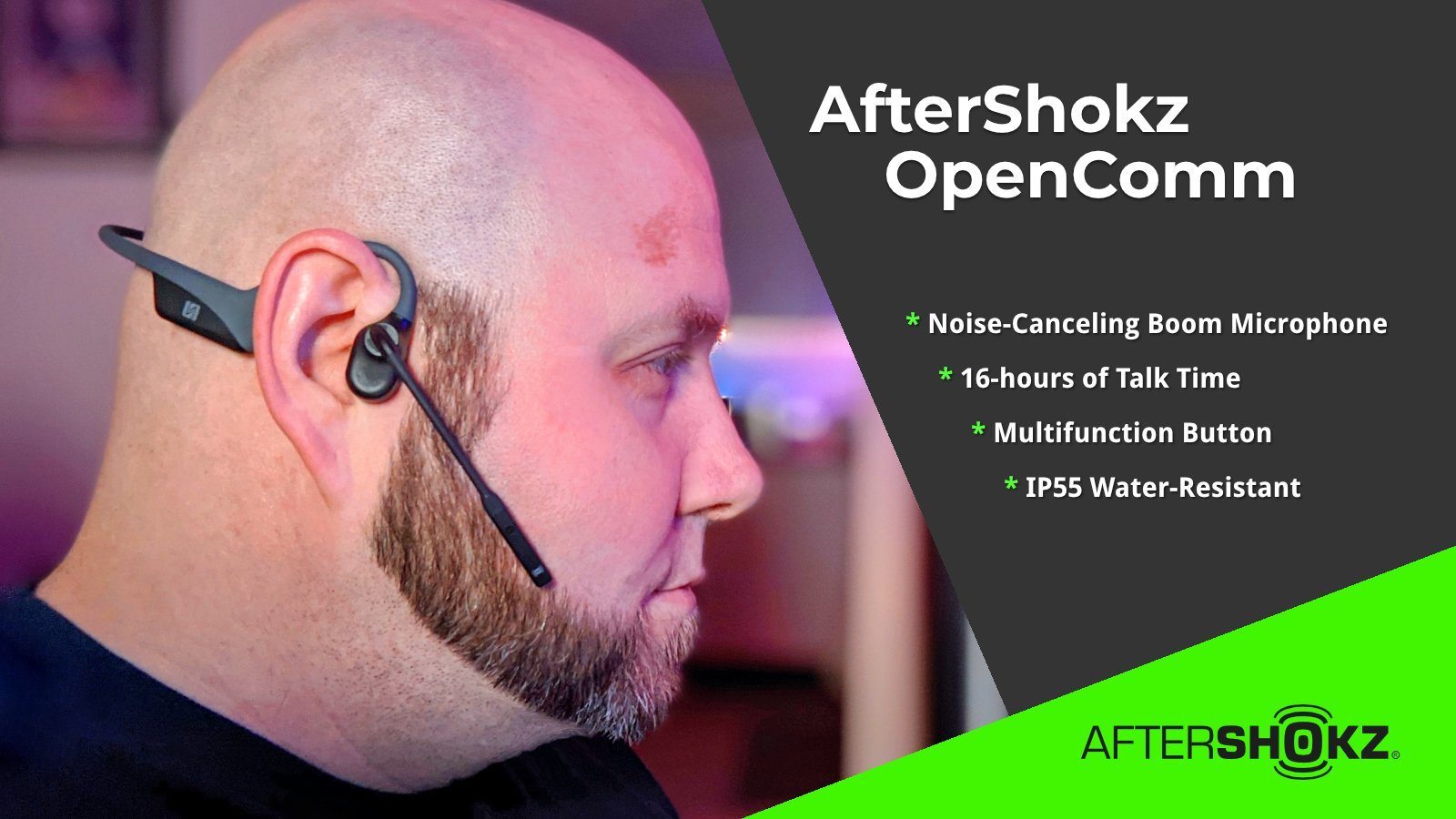 Review AfterShokz OpenComm Bone-conduction sound