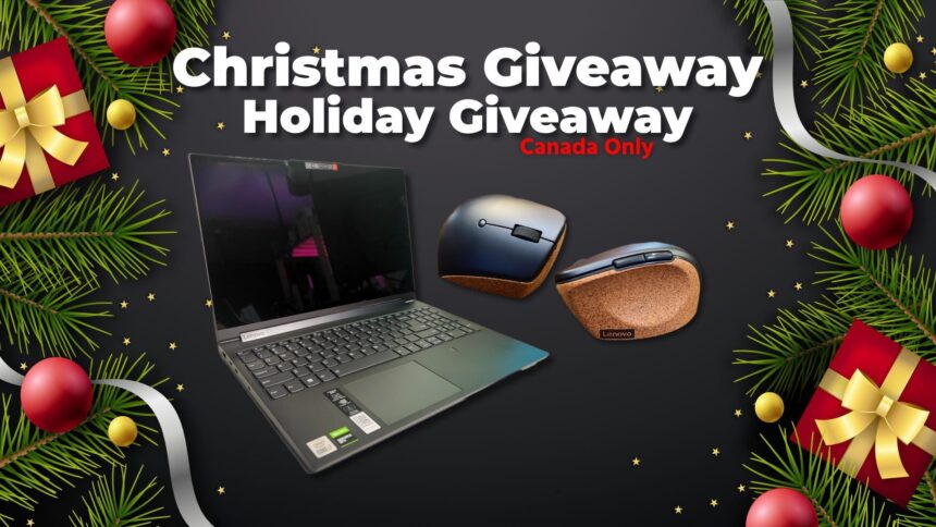 Christmas Giveaway - Holiday Giveaway - Lenovo Yoga 9 15i - Lenovo Go Vertical Mouse