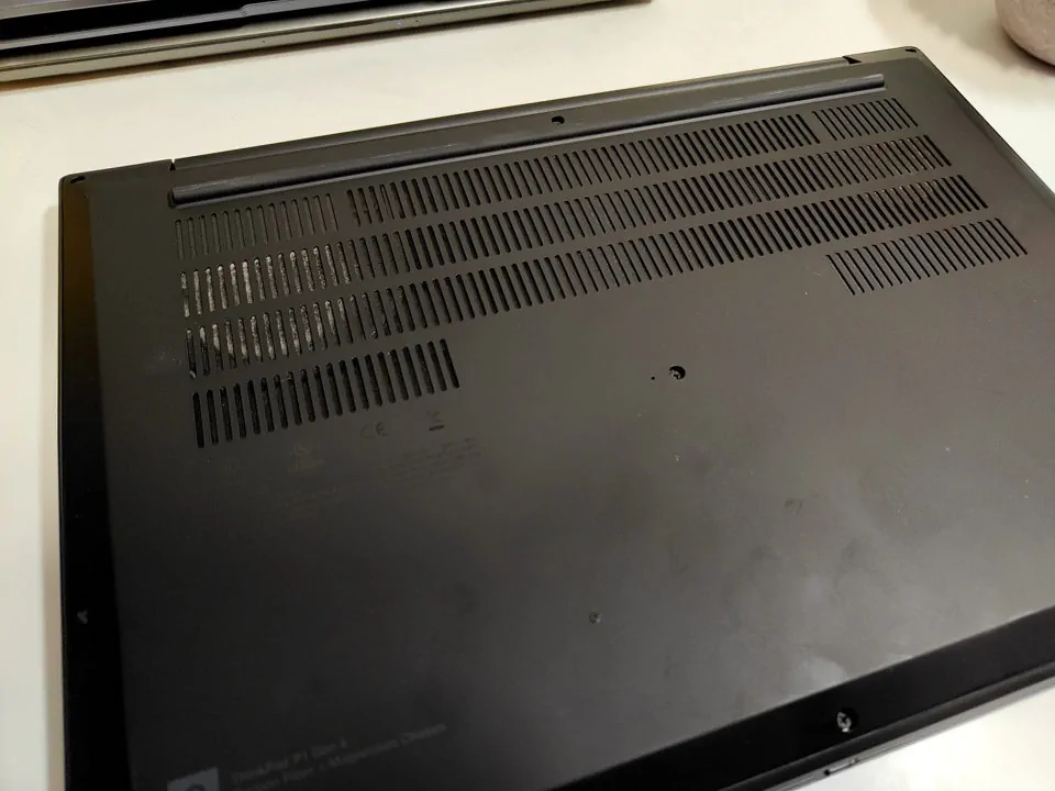 ThinkPad P1 Gen 4 Review - Laptop cooling fans