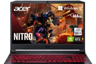 Acer Nitro 5 AN515-55-53E5 Gaming Laptop | Intel Core i5-10300H | NVIDIA GeForce RTX 3050 Laptop GPU | 15.6" FHD 144Hz IPS Display | 8GB DDR4 | 256GB NVMe SSD | Intel Wi-Fi 6 | Backlit Keyboard