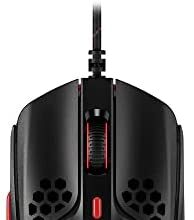 Hyperx Pulsefire Haste – Gaming Mouse – Ultra-Lightweight, 59G, Honeycomb Shell, Hex Design, Hyperflex Usb Cable, Up To 16000 Dpi, 6 Programmable Buttons - Black/Red