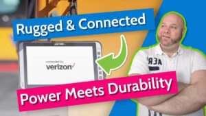 Unleash Productivity with the Rugged Algiz 10XR Tablet and Verizon 5G | Smart Tech, Sharp Takes - CRYOVEX.com Algiz 10xr rugged tablet being used on an active construction job site by a worker in a hard hat and safety vest. Tablet shows app for reviewing building plans.