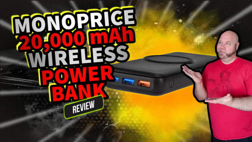 Monoprice 20,000mAh Wireless Power Bank - Portable Charging Solution for All Your Devices