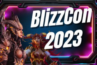 BlizzCon 2023 Featued image Event with gaming characters showcasing the event.