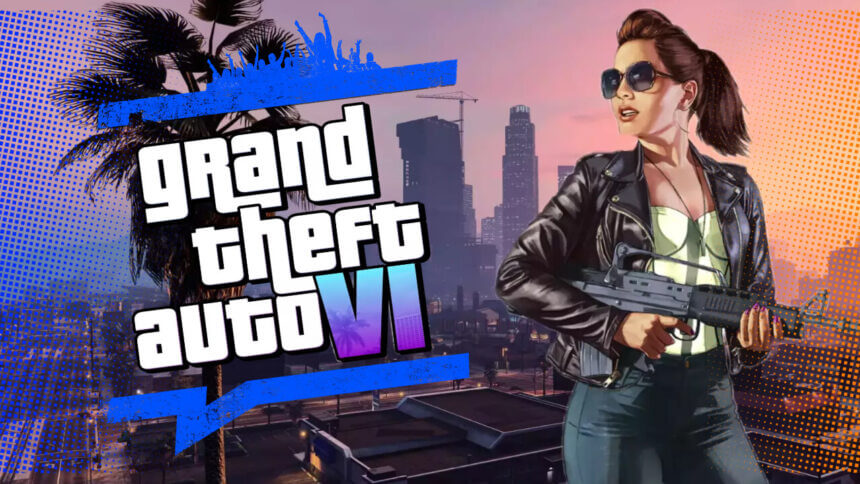 GTA 6 action gameplay screenshot showing new graphics and gameplay elements in the upcoming Grand Theft Auto 6 game by Rockstar.