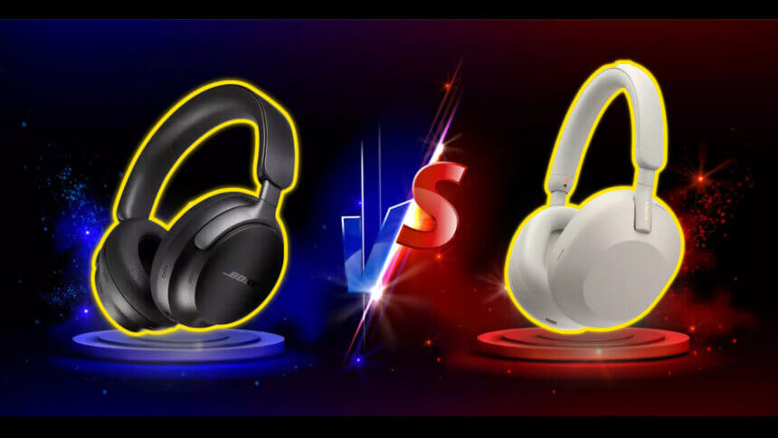 Bose QuietComfort Ultra vs Sony WH1000XM5 noise canceling headphones comparison
