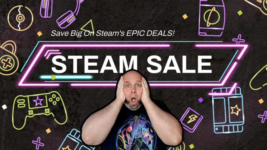 Steam 2023 Black Friday sale banner - Find Cyber Monday savings and game deals on top titles like Elden Ring, Spider-Man, and Forza Horizons 5