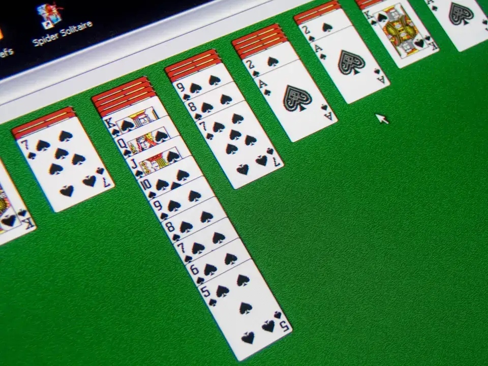The classic Solitaire card game featured on Windows operating systems, now available to play on Android mobile phones for gaming nostalgia