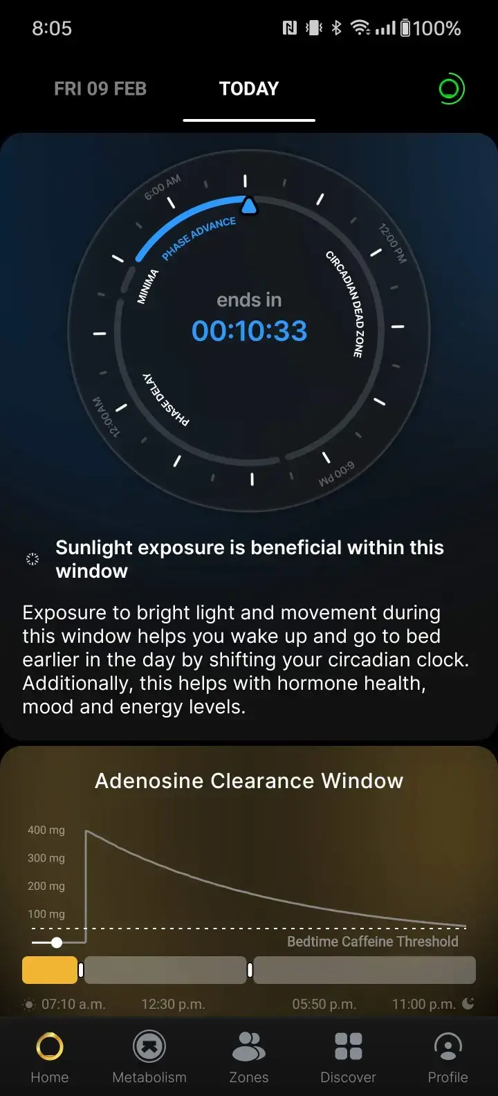 Sunlight benefit exposure windows Ultrahuman Ring Air
