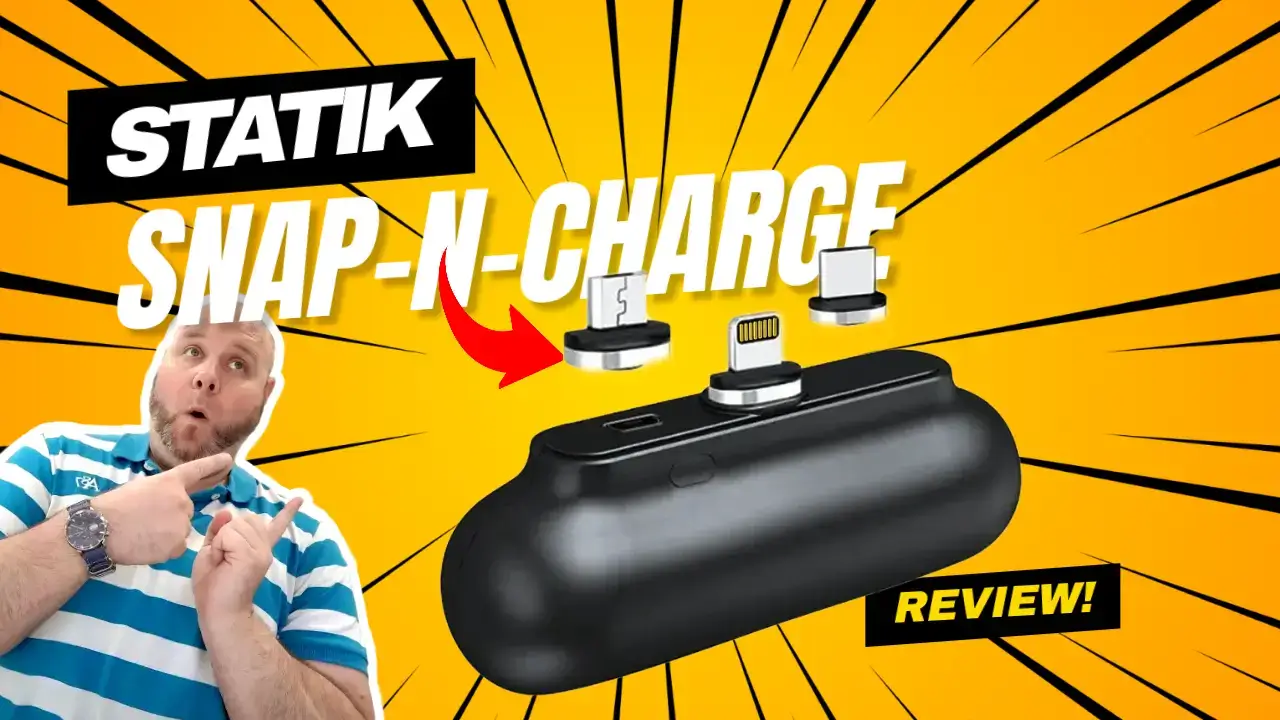 Statik Snap-N-Charge Magnetic Power Bank Review - Portable Battery Charging with magnetic tips.