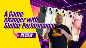 Apple iPhone 15 Review: A Game-Changer with Stellar Performance | Smart Tech, Sharp Takes - CRYOVEX.com Apple iphone 15 in sleek black design, showcasing its 6. 1-inch super retina xdr display and advanced dual-camera system, highlighting features like 48mp main and ultra wide lens.