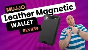 Mujjo leather magnetic wallet securely attached to pixel 8 pro, showcasing sleek design and strong magsafe connection.