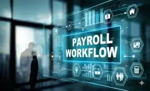 Streamlining Payroll Management for Business Efficiency | Smart Tech, Sharp Takes - CRYOVEX.com Visual representation of a streamlined payroll process flow with icons for each stage.