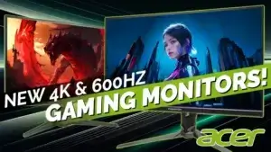New acer 4k & 600hz gaming monitors