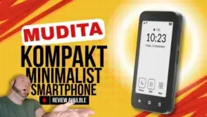 The Mudita Kompakt Review: A Minimalist's Dream Phone | Smart Tech, Sharp Takes - CRYOVEX.com Mudita kompakt minimalist mobile phone with e ink display, showing home screen with phone, sms, and apps icons