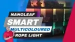 Nanoleaf Multicolor Rope Light Review: Beautifully Bright but Not Without Bumps | Smart Tech, Sharp Takes - CRYOVEX.com Nanoleaf multicolor rope light setup displaying vibrant ambient colors in a modern living room.