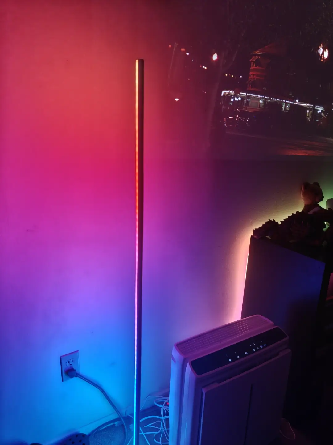 Nanoleaf Smart Multicolor Floor Lamp Review: 7 Powerful Reasons It’s One of Canada’s Best Smart Lighting Deals | Smart Tech, Sharp Takes - CRYOVEX.com Nanoleaf smart multicolour floor lamp providing ambient wall lighting in a modern living room