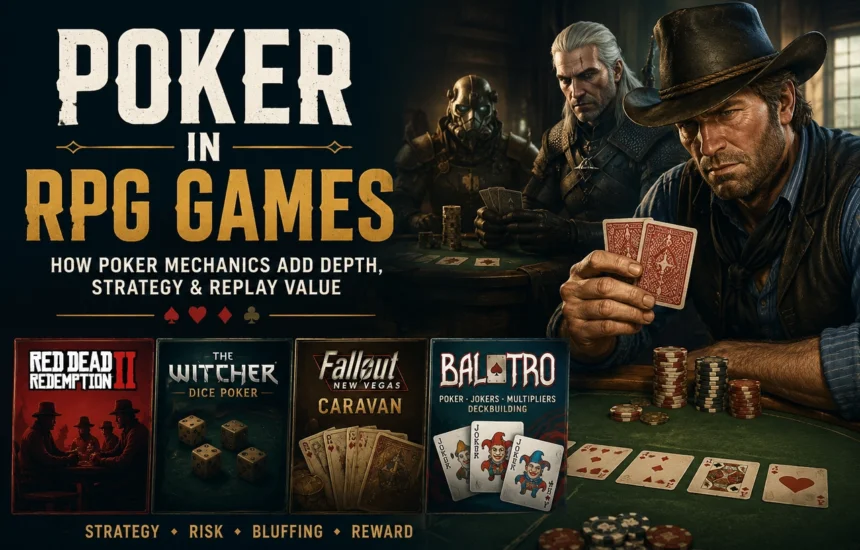Poker mechanics in rpg games including red dead redemption 2, the witcher, fallout new vegas and balatro