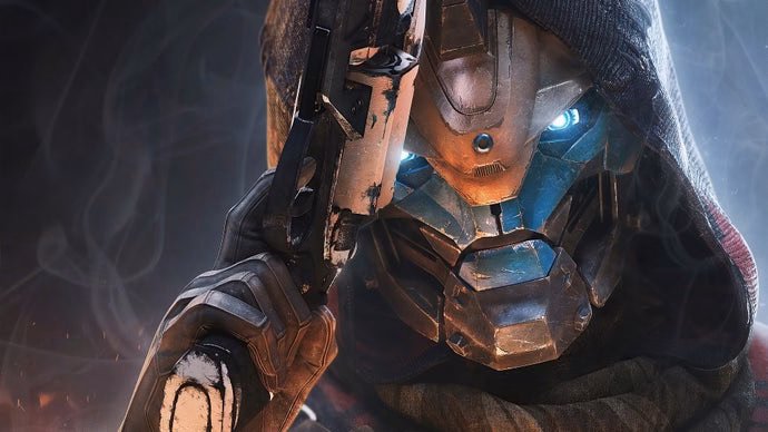 Guardians standing in a restored destiny 2 destination with classic architecture visible in the background.