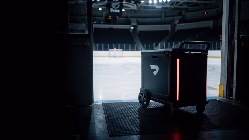 DoorDash Becomes NHL’s Official On‑Demand Delivery Partner Across Canada and the U.S. | Smart Tech, Sharp Takes - CRYOVEX.com Nhl logo beside doordash logo on a hockey rink backdrop