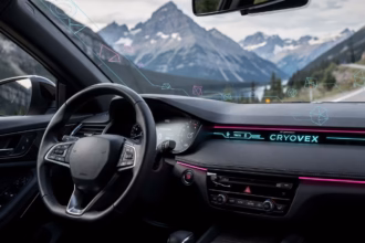 GM Super Cruise Tackles the Rocky Mountains – Real‑World Performance Revealed | Smart Tech, Sharp Takes - CRYOVEX.com Gm super cruise display on a chevrolet silverado driving through a mountain pass