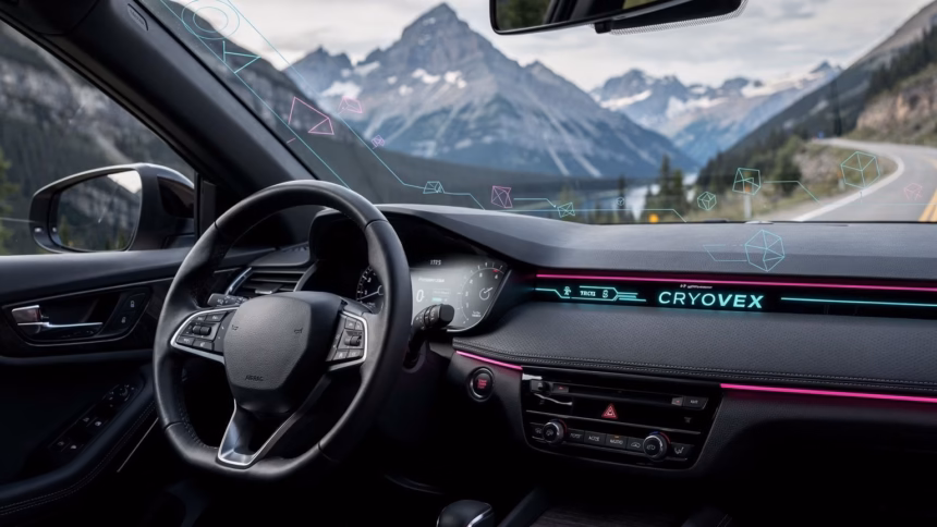 GM Super Cruise Tackles the Rocky Mountains – Real‑World Performance Revealed | Smart Tech, Sharp Takes - CRYOVEX.com Gm super cruise display on a chevrolet silverado driving through a mountain pass