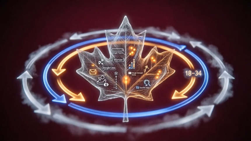 Google Canada begins estimating user age using AI and account activity | Smart Tech, Sharp Takes - CRYOVEX.com Abstract visualization of digital data points forming a user profile silhouette