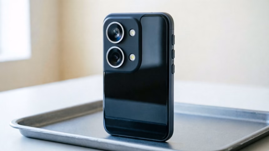 Cad render of the google pixel 11a smartphone showing rear camera layout