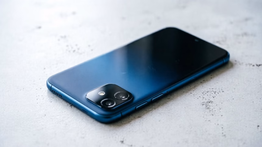 Promotional render of the hmd vibe2 pro smartphone highlighting its design and camera module