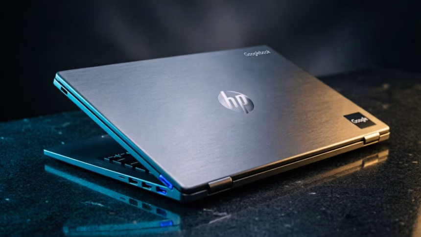 HP Googlebook 14 Unveiled with Snapdragon X Elite and Gemini AI | Smart Tech, Sharp Takes - CRYOVEX.com Hp googlebook 14 laptop highlighting modern design and connected ecosystem