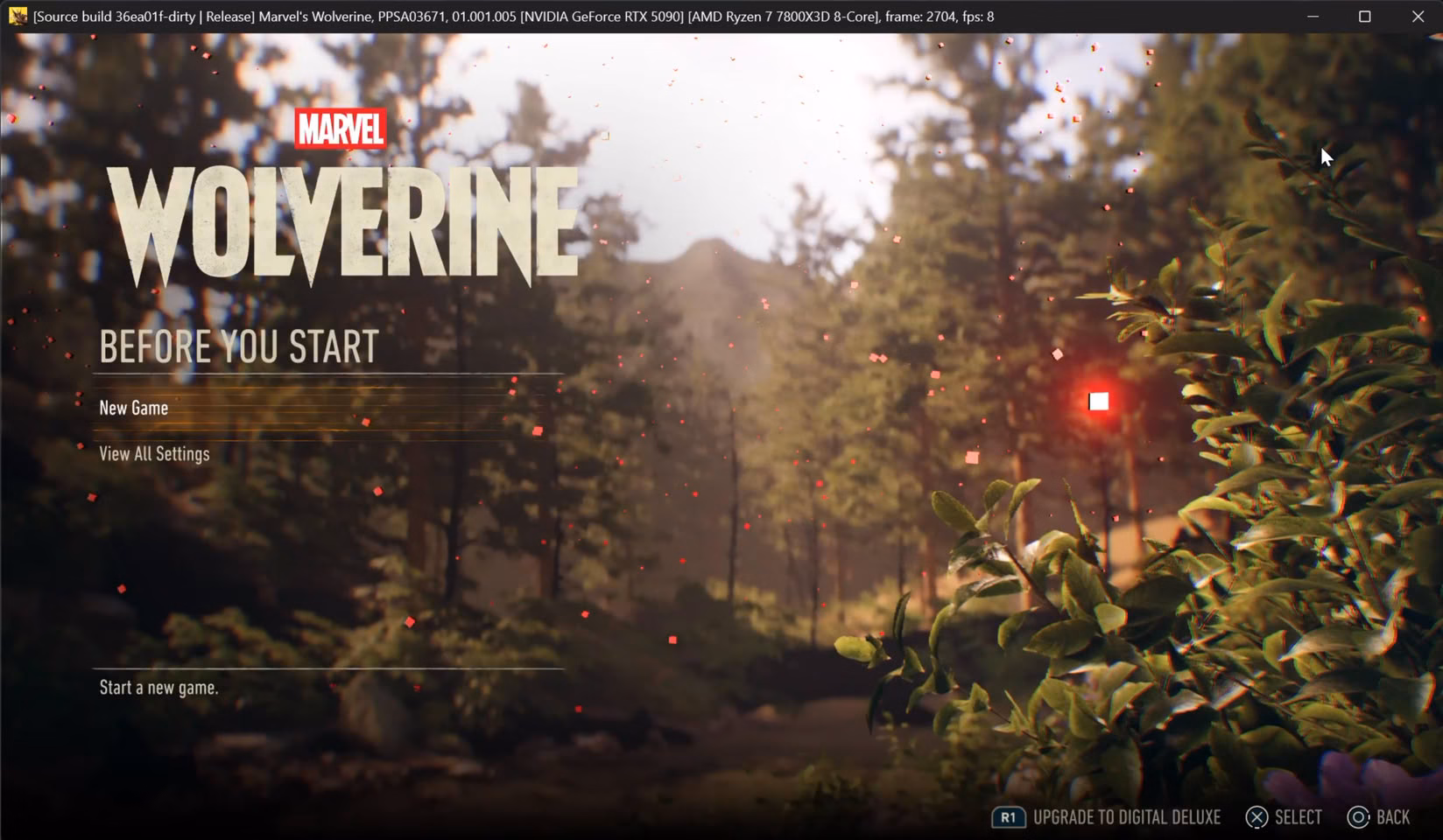 Marvel's Wolverine Boots on PC via AnyPS5, But Playability Remains Elusive | Smart Tech, Sharp Takes - CRYOVEX.com Screenshot showing marvel's wolverine booting sequence within the anyps5 interface on a linux desktop environment