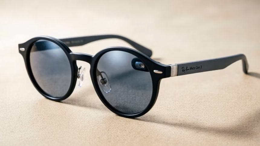 Meta Ray-Ban Gen 3 smart glasses bring slimmer design and Lisa collaboration | Smart Tech, Sharp Takes - CRYOVEX.com Close-up view of the new ray-ban meta gen 3 smart glasses showing the slimmer frame design and customized action button.