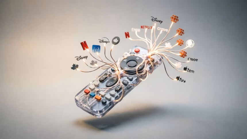 Roku Study Reveals Canadians Waste 80 Hours Yearly on Streaming Decisions | Smart Tech, Sharp Takes - CRYOVEX.com Person looking confused at multiple streaming service logos on a television screen