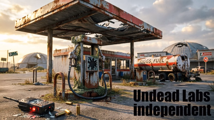 Concept art showing zombies in a decaying urban environment representing the state of decay franchise by undead labs.