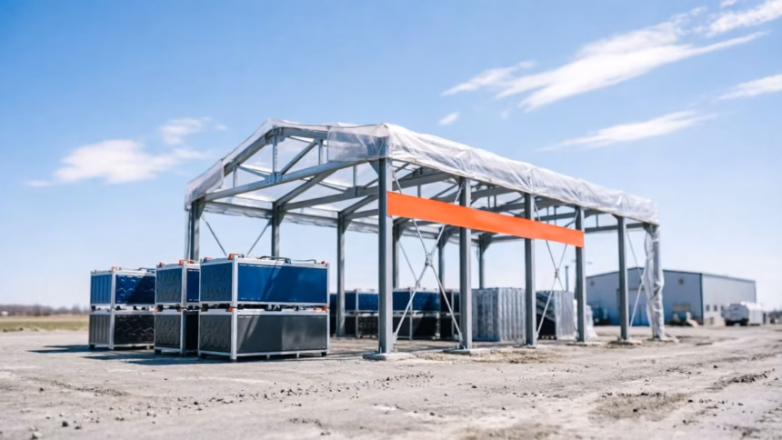 Volkswagen’s PowerCo pushes Ontario EV battery plant start date to 2029 | Smart Tech, Sharp Takes - CRYOVEX.com Exterior view of the planned powerco electric vehicle battery manufacturing site in st. Thomas, ontario.
