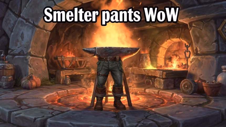 World of Warcraft: Forever players uncover game-changing Smelter pants | Smart Tech, Sharp Takes - CRYOVEX.com In-game screenshot showing the detailed texture and stats of the smelter profession pants in world of warcraft: forever.