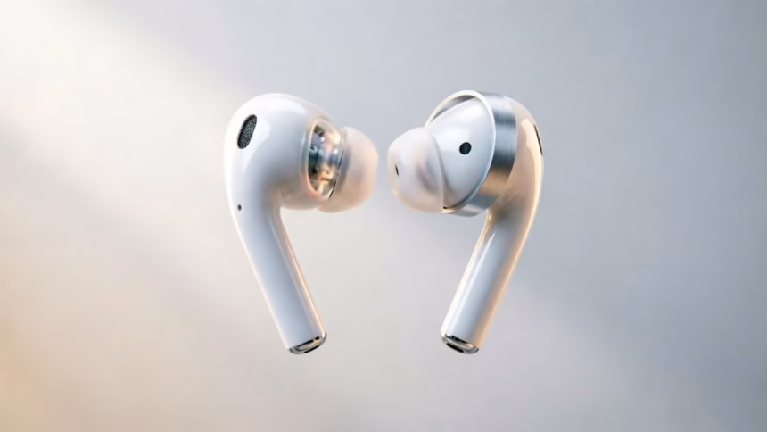 Apple AirPods 5 Launch with Split Feature Set and New Noise Cancellation | Smart Tech, Sharp Takes - CRYOVEX.com Apple airpods 5 earbuds in white finish