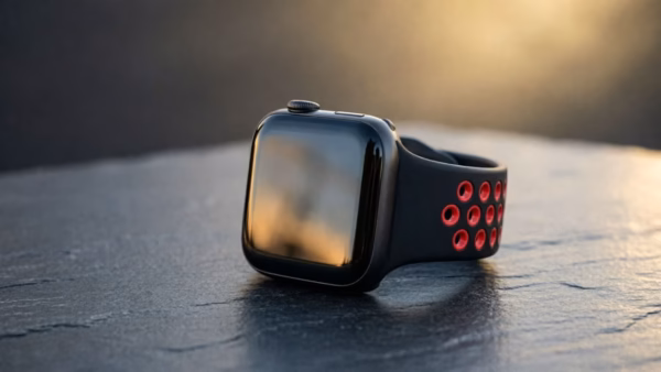Collection of various affordable smartwatches and fitness trackers on a display surface