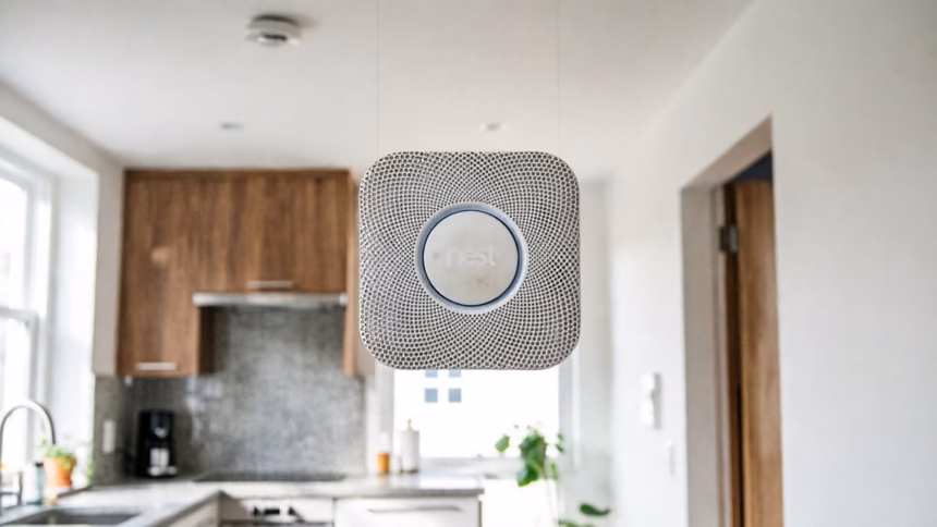 Google Discontinues Nest Protect: What Canadian Homeowners Need to Know About Lifespan and Replacement | Smart Tech, Sharp Takes - CRYOVEX.com A white google nest protect smoke detector mounted on a ceiling in a modern home interior