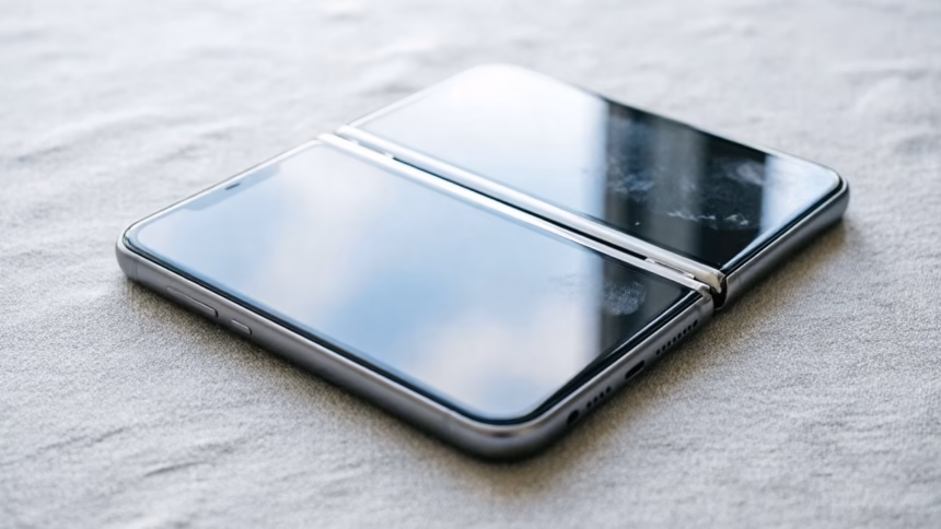 iPhone Duo 2 Rumours Suggest Dropping Under-Display Camera | Smart Tech, Sharp Takes - CRYOVEX.com Foldable smartphone displaying a clean inner screen without visible camera cutouts